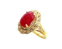 Bague celeste rubis