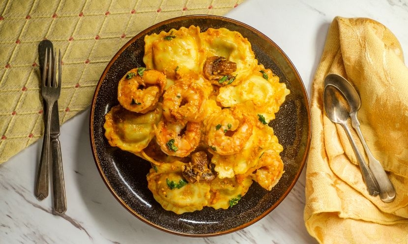 Comment réaliser des raviolis aux crevettes et Saint-Jacques ?