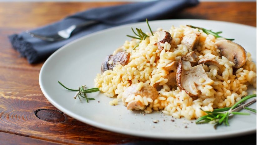 Comment réaliser un risotto champignons et courgettes ?